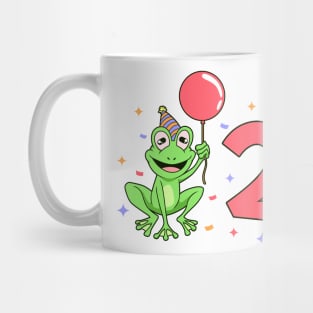 I am 2 with frog - kids birthday 2 years old Mug